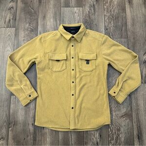 Roark Polar Snap Up Fleece Shirt Men's Size S Tan Gold